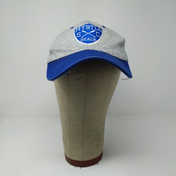 Lucky 7 Brand Myrtle Beach South Carolina Snapback Hat Embroidered Logo Gray - Picture 2 of 12